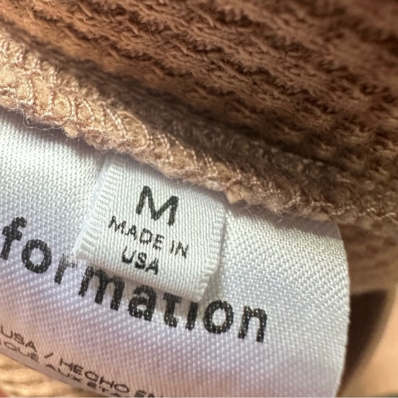 Reformation Pants Women Medium Tan Waffle Joggers Sweatpants Organic Cotton USA - Picture 8 of 15